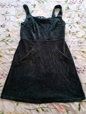 Topshop Size UK 10 Women's Apron pinafore dungaree Corduroy Dress