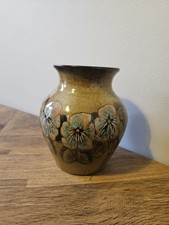 Vintage Retro The Guernsey Pottery Floral Vase Studio Pottery  70's 