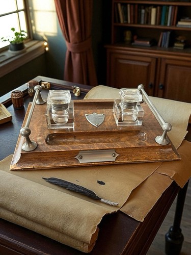 Antique english oak double - english,
