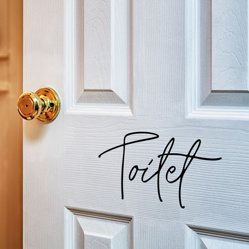 Toilet door sticker - toilet, –