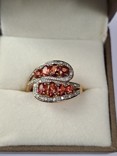 Andesine diamond 9ct gold - andesine, &