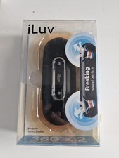 iLuv Silver Breaking Sound Barriers Portable Stereo Speaker iSP100 NEW jAura