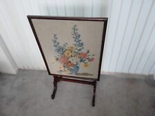 Edwarhian Art Nouveau Mahogany Framed Fire Screen, Floral Free UK P/P