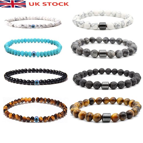 Hematite gemstone bracelet - hematite,