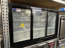 Prodis NT3BH Back Bar Bottle Cooler 3 Sliding Doors 330L Triple Display Fridge