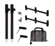 Nero Angling Prime 2X2-S 3 Rod Carbon Bankstick & Buzz Bar Kit with Stabilisers