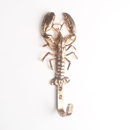 Metal gold vintage lobster - vintage,