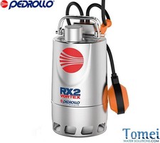 VORTEX Submersible Pump Dirty Water RXm3/20 0,75Hp 230V 50Hz 5M RX Pedrollo