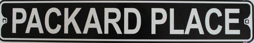 Metal street sign packard - metal,