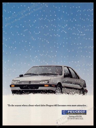 Peugeot 405 car 1980s - 405, print