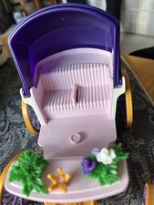 PRE-OWNED-PLAYMOBIL-COVERED CARRIAGE-PURPLE-WITH FLOWERS