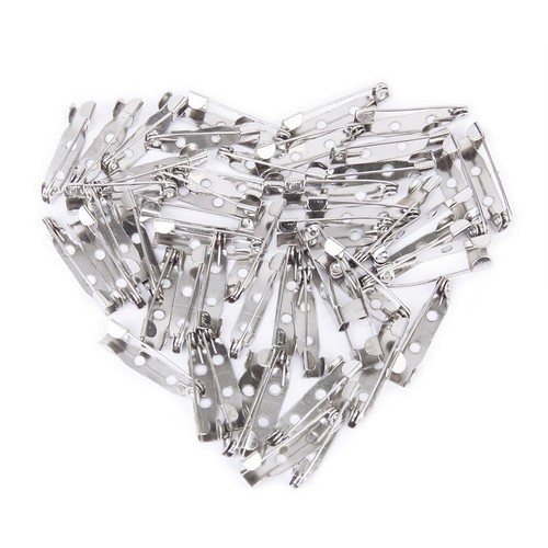 Silver 20mm metal pin - silver,