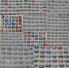 30 Fashion Wholesale Jewelry lots Bulk Mixed Color Aluminum Rings 
