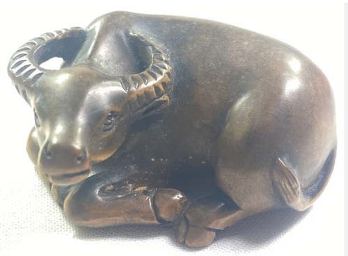 Netsuke antique cow - netsuke,