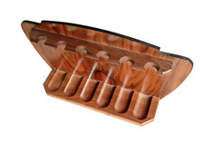 Vintage Wooden Pipe Rack Stand for 6 Pipes