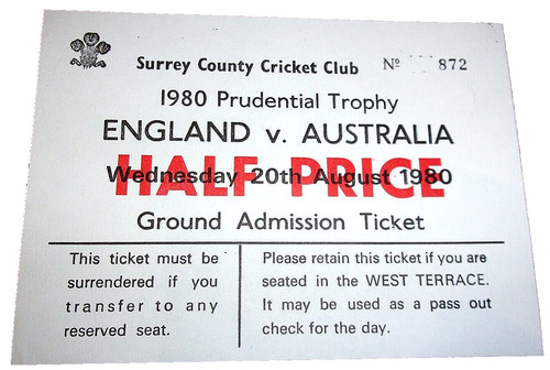 England australia 1980 - vs,