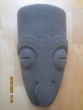 Carved wood Mask Sculpture , 36 cm high good condition, possibly from Indonesia