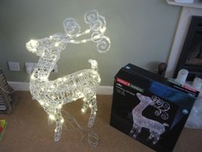 twinkling reindeer christmas decoration 93 cms high for indoor & outdoor