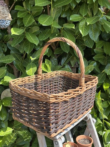 Vintage wicker basket handmade - basket,