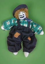 set of Porcelain Clown and Scarecrow Doll