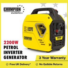 Champion 2200W Petrol Portable Inverter Generator, Mighty Atom, Suitcase Camping