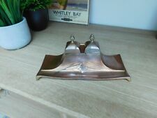 Stunning Art Nouveau Copper Desk Stand with Inkwells and Pen Rest WMF