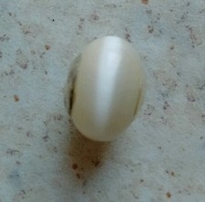 TRUTH silver PK 925 white cat's eye bracelet charm Bead 