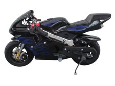 Moto Racer Mini Pocket Motorcycle 2 Stroke 49cc Petrol BLUE Off Road Dirt Bike