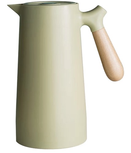 Vacuum jug flask with - vacuum, push