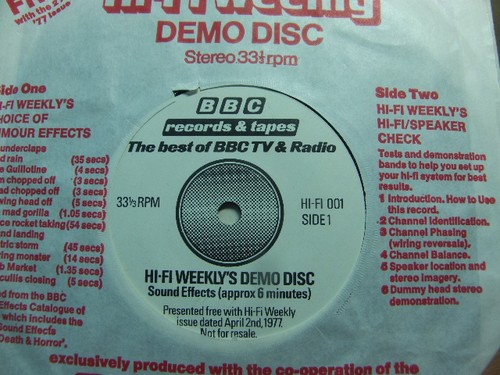 Weekly demo disc - hi-fi,