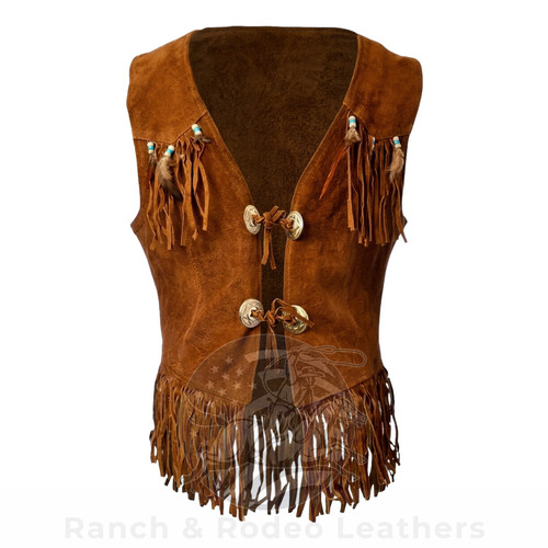 Native american fringed suede - american,