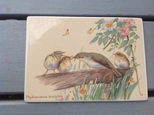 Used Villeroy & Boch Ceramic Vilbo Card - Willow Warbler Bird by Edith Holden