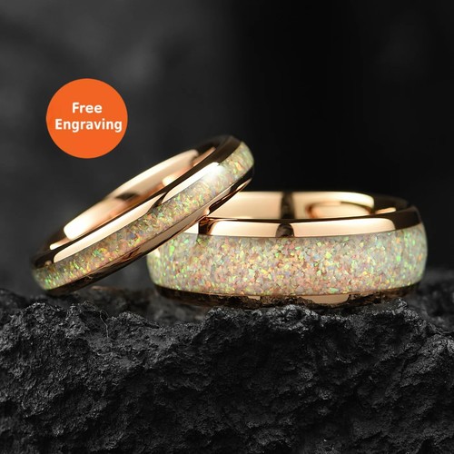 Couple wedding rings rose gold - rings,