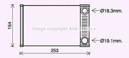 Heater radiator matrix - heater,