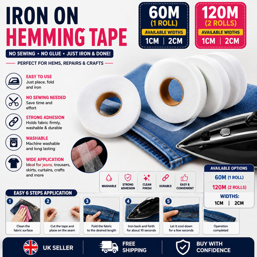 Iron hemming tape large - hemming,