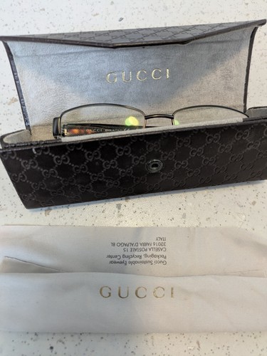 Gucci leather glasses case - leather,