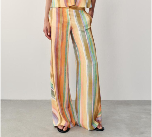 Zara striped wide - zara, trousers