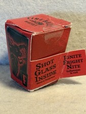 Fireball Cinnamon Whiskey Black Shot Glass Fire-Breathing Dragon - Letter "F"