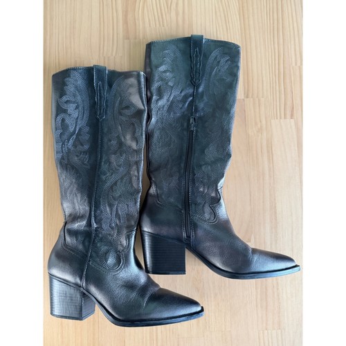 Crown vintage black leather - crown,