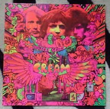 CREAM Disraeli Gears VINYL LP 594003 Stereo UK 2nd Press FRONT LAMINATED LP