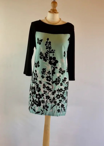 Mint floral butterfly dress - floral,