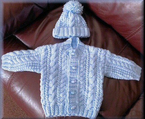 Vr69 aran baby cardigan and - baby,