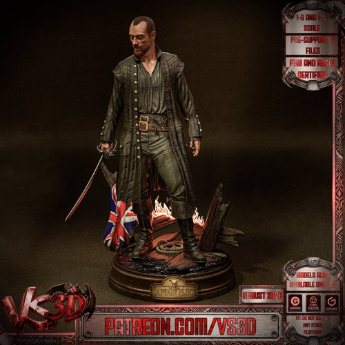 Captain james flint 3d - captain,