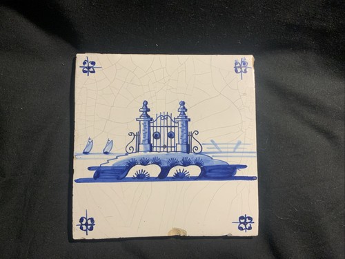Antique delft tile - delft, hand