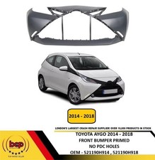TOYOTA AYGO 2014 -2018 FRONT BUMPER PRIMED INSURANCE APPROVED 521190H914 