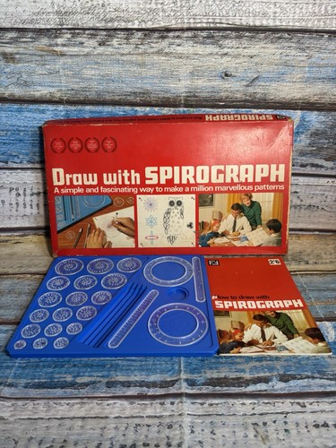 Vintage spirograph drawing set - vintage,