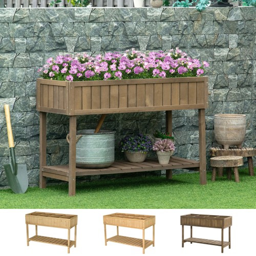 Elevated wooden herb garden - wooden,