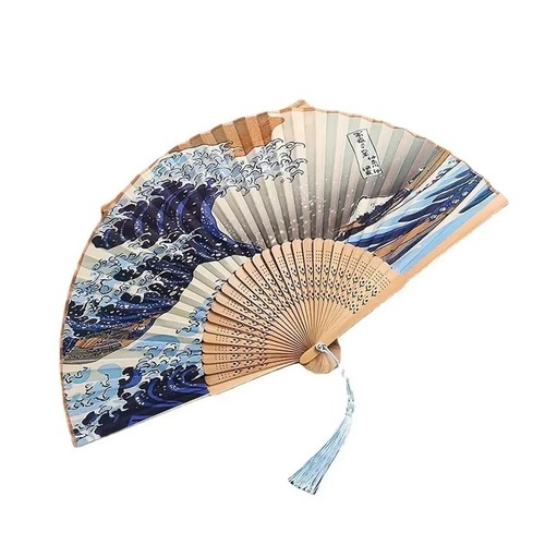 Folding fan hand held silk - hand,