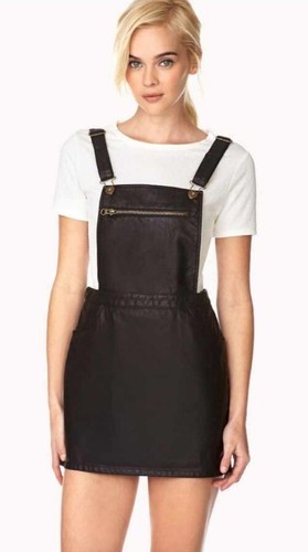 Black faux leather - black,