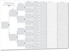 A2 Pedigree Family Tree Chart (Family History / Genealogy Chart)